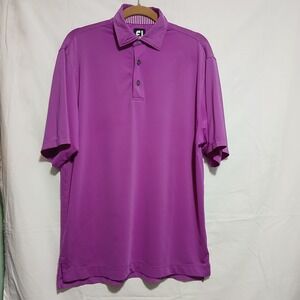 FootJoy Golf Polo Shirt Purple Performance Stretch Short Sleeve Mens Size‎ M